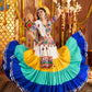 Rajwada Multicolor Viscose Cotton Embroidered Semi-Stitched lehenga With Stunning Tassels And Embroidered Waist Belt For Women