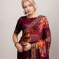 Rajwada Wine Georgette Printed Saree For Women