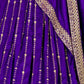 Rajwada Purple Silk Blend Embroidered Semi-Stitched lehenga For Women