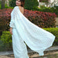 Rajwada White Georgette Sequins Saree With Unstitched Blouse For Women