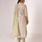 Rajwada White Art Silk Designer Embroidered Semi-Stitched Kurta Set For Women