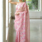 Rajwada Light Pink Organza Embroidered Solid Saree For Women