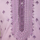 Rajwada Purple Viscose Silk Sequins Stitched Kurta For Men