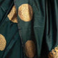 Rajwada Dark Green Silk Blend Woven Saree For Women