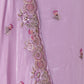 Rajwada Lavender Viscose Silk Embroidered Saree For Women