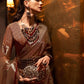 Rajwada Maroon Organza Woven Saree With Unstitched Blouse For Women
