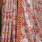 Rajwada Pink Printed Chiffon Saree With Unstitched Blouse For Women