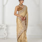 Rajwada Cream Viscose Silk Embellished Saree For Women