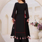 Rajwada Black Rayon Embroidered Stitched Kurta Set For Women