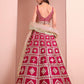 Rajwada Pink Art Silk Embellished Semi-Stitched lehenga For Women