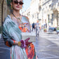 Rajwada Multicolor Satin Printed Saree With Unstitched Blouse For Women