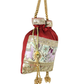 Rajwada Maroon Jute Embroidered Potli For Women
