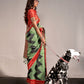 Rajwada Green Silk Blend Woven Saree With Unstitched Blouse For Women