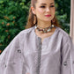 Rajwada Lavender Organza Embroidered Semi-Stitched Kurta Set For Women
