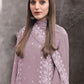 Rajwada Pink Georgette Embroidered Semi-Stitched Kurta Set For Women