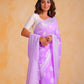 Rajwada Purple Georgette Woven Design Saree With Unstitched Blouse For Women