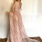 Rajwada - Designer Pink Sequins Saree with Unstitched Blouse