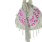 Rajwada Silver Suede Embellished Potli For Women