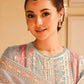 Rajwada Blue Georgette Embroidered Semi-Stitched Kurta Set For Women