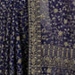Rajwada Purple And Blue Georgette Embellished Solid Saree For Women