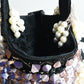 Rajwada Black Suede Embellished Potli For Women