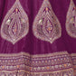Rajwada Wine Silk Blend Embroidered Semi-Stitched Lehenga For Women