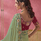 Rajwada Light Green Georgette Embroidered Elegant Saree For Women