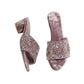 Rajwada Mauve Velvet Embellished Heels For Women