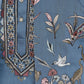 Rajwada Blue Viscose Silk Embroidered Stitched Kurta Set For Men