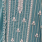 Rajwada Sea Green Embroidered Georgette Semi Stitched Kurta Set With Dupatta For Women