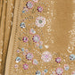Rajwada Beige Embroidered Georgette Saree With Unstitched Blouse For Women