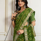 Rajwada Olive Georgette Printed Saree For Women