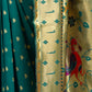 Rajwada Deep Teal Green Silk Blend Woven Pithani Saree For Women