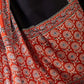 Rajwada Black And Orange Silk Blend Printed Elegant Saree For Women