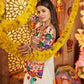 Rajwada Multicolor Viscose Cotton Embroidered Semi-Stitched lehenga With Stunning Tassels And Embroidered Waist Belt For Women