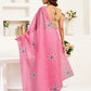 Rajwada Pink Cotton Linen Zari Work Saree For Women