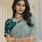 Rajwada Sea Green Organza Embroidered Elegant Saree For Women