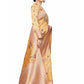 Rajwada Mustard Silk Blend Floral Printed Saree For Women