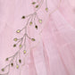 Light Pink Soft Net Embellished Saree