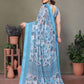 Rajwada Blue Georgette Printed Saree For Women