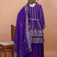 Rajwada Voilet Georgette Embellished Stitched Kurta Set For Women