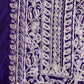 Rajwada Violet Velvet Embroidered Kurta Set For Women
