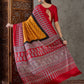 Rajwada Yellow And Red Silk Blend Printed Elegant Saree For Women