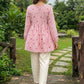 Rajwada Light Pink Cotton Embroidered Co-Ord Set For Women
