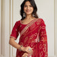 Rajwada Red Georgette Printed Saree For Women