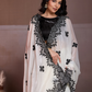 Rajwada  Black And white Chiffon Embroidered Saree For Women