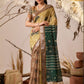 Rajwada Mustard Linen Cotton Printed Saree For Women