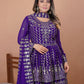 Rajwada Voilet Georgette Embellished Stitched Kurta Set For Women