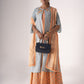 Rajwada Orange Art Silk Designer Embroidered Semi-Stitched Kurta Set For Women