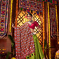 Rajwada Green Silk Blend Semi-Stitched lehenga With Stunning Tassels For Women